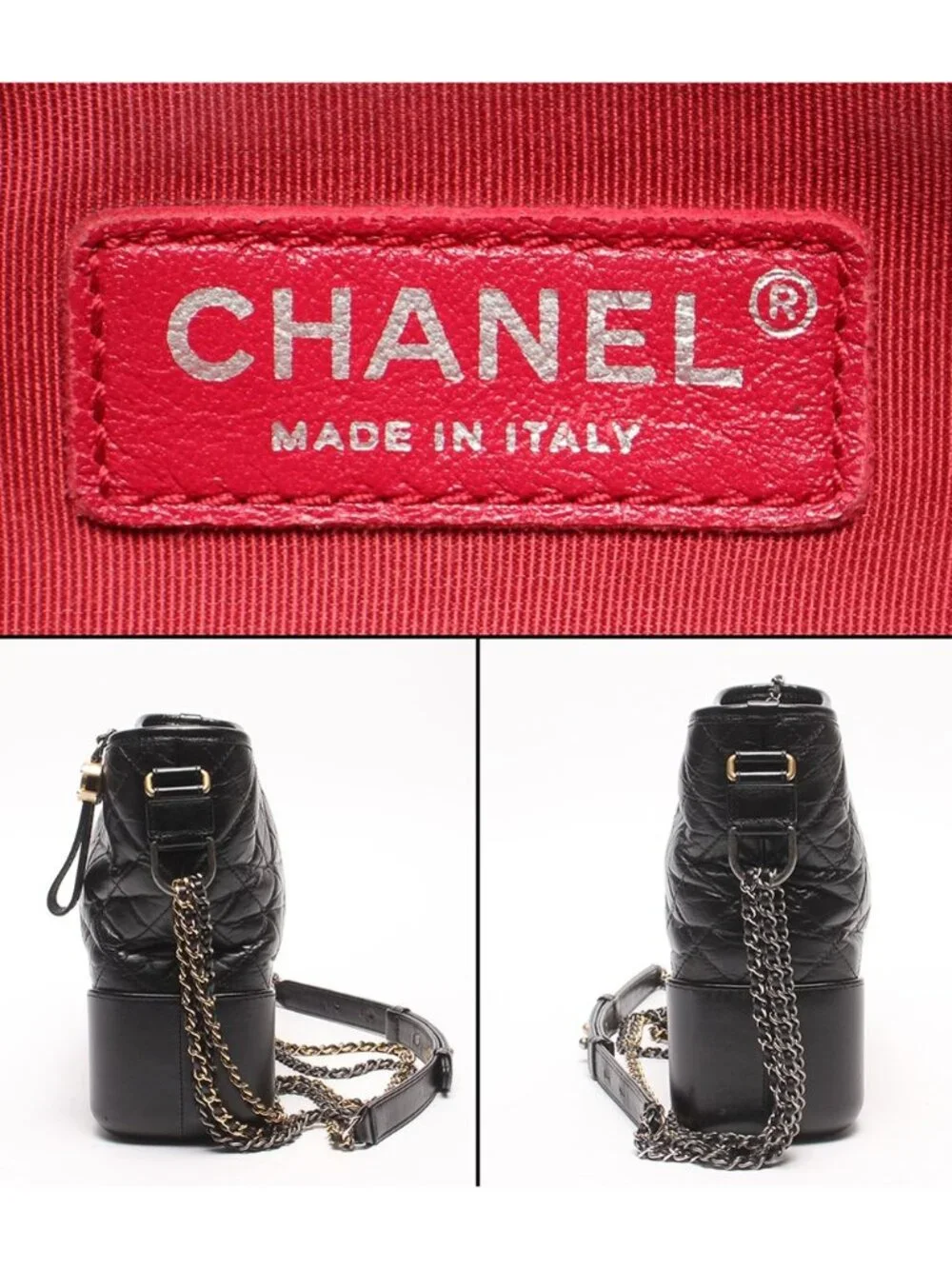 Chanel Chain Shoulder Bag Quilted Hobo Large Gabriel